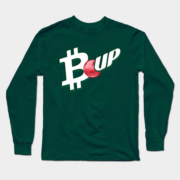 Bitcoin UP Long Sleeve T-Shirt by artpol